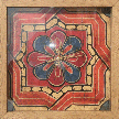 Roseta del artesonado de la catedral de Teruel  30x30 cm.